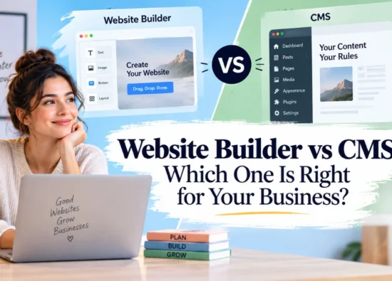 Website Builder vs CMS comparison for small businesses