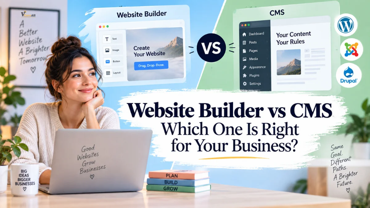 Website Builder vs CMS comparison for small businesses
